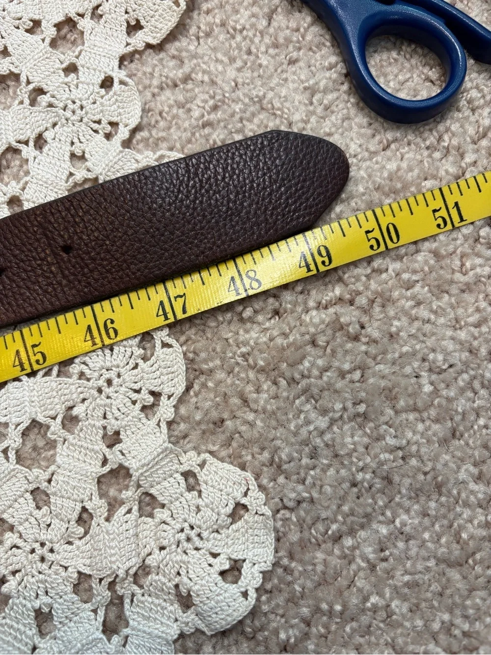 Justin Boots Men’s Top Grain Leather Brown Belt Size 42